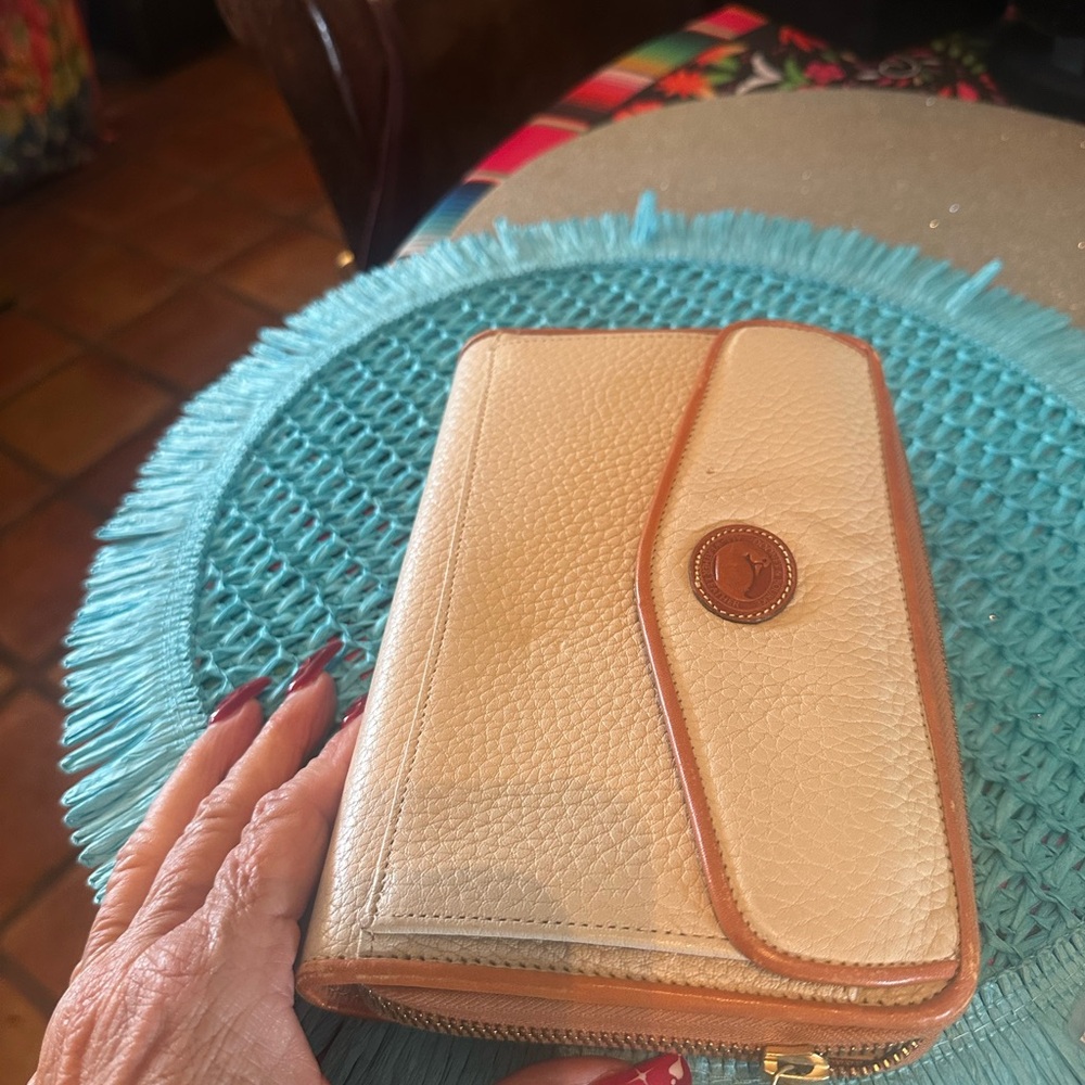 Dooney & Bourke Bone Leather Zip Along Clutch - Picture 6 of 6